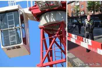 Müllsammler auf Baukran: Drei Straßen weiter gesperrt