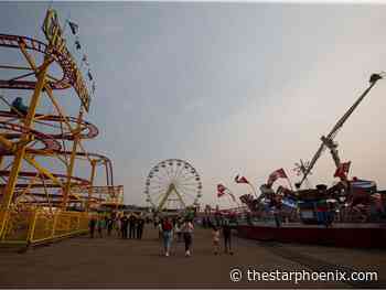 Trooper raising a little hell at this year's Saskatoon Ex Grandstand