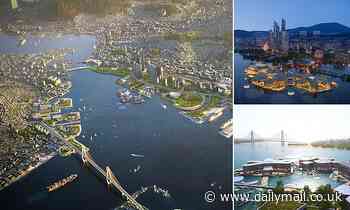 World's first FLOATING city! Designs show community being built in South Korea by 2025