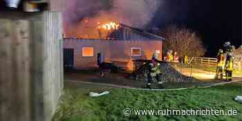 Flammen schlagen durchs Dach: Scheune in Ascheberg steht in Brand | Ascheberg - Ruhr Nachrichten