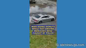 WATCH:  Man doing donuts while test-driving Mercedes-Benz caught by police