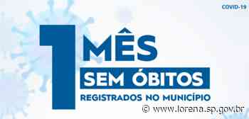 Lorena completa 1 mês sem óbitos! - Prefeitura de Lorena (.gov)