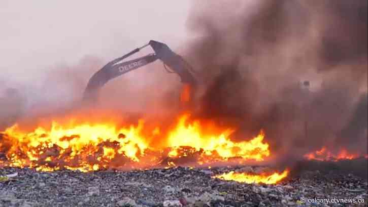 Southeast Calgary recycling depot catches fire