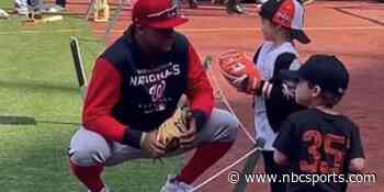Brandon Crawford's son, Juan Soto share adorable moment before Giants-Nats - NBC Sports