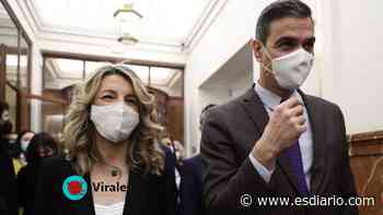 La imagen de la "sintonía perfecta" entre Díaz y Sánchez que escuece en Podemos - ESdiario - Información para decidir