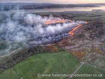 Fire crews work throughout night to tackle blaze near Cardross - Helensburgh Advertiser
