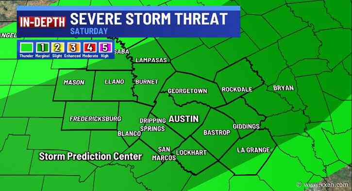 When a few isolated strong storms are possible this evening