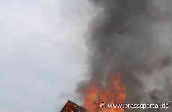 KFV Sigmaringen: Herbertingen - Vollbrand eines Schuppens im Ortskern