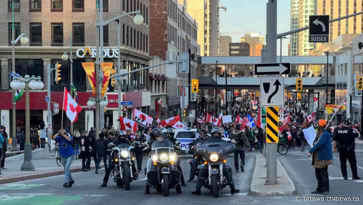 Protesters arrested Friday as ‘Rolling Thunder’ biker convoy arrives in downtown Ottawa