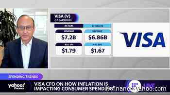 Inflation, Russia-Ukraine war 'aren’t impacting consumer spending': Visa CFO - Yahoo Finance