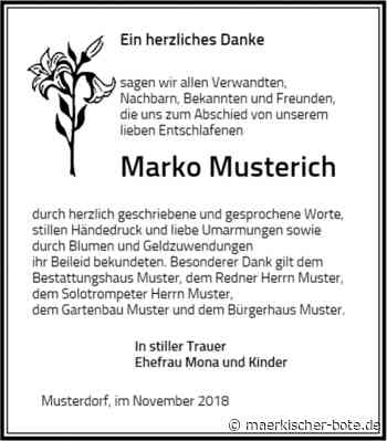 Traueranzeigen für Forst und UmgebungMärkischer Bote - Märkischer Bote