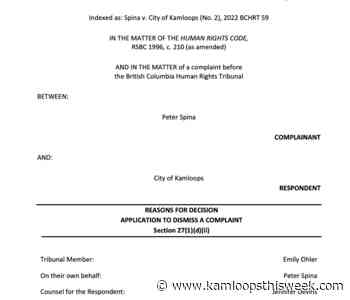 Employee's complaint against City of Kamloops dismissed - Kamloops This Week
