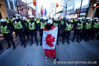 Canadian police in face-off with protesters opposed to coronavirus mandates - Ealing Times