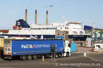 Former P&O workers block entrance at Larne Port - Ealing Times