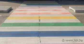 Nieuw regenboogzebrapad op de Staatsbaan ingehuldigd | Lubbeek | hln.be - Het Laatste Nieuws