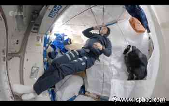 How do you get ready for bed in space? This astronaut video reveals all.
