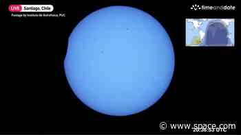 The first solar eclipse of 2022 has begun and here's the first views!