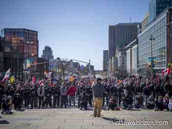 Police outnumber bikers at 'Rolling Thunder' ceremony as speakers evoke memory of 'Freedom Convoy' protests