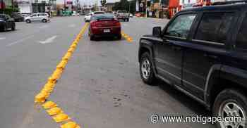 Instalan boyas viales en Sexta y Juventino Rosas para facilitar flujo vehicular - NotiGAPE - Líderes en Noticias