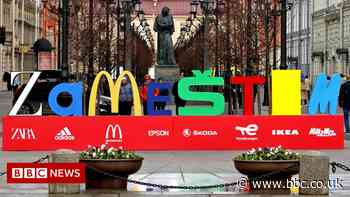 Mysterious Zamestim artwork in St Petersburg signals Russia's anti-West defiance