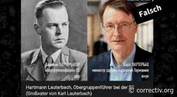 Es stimmt nicht, dass dieser SS-Mann der Großvater von Karl Lauterbach war - CORRECTIV
