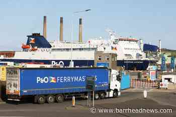 Former P&O workers block entrance at Larne Port - Barrhead News