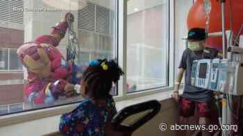 WATCH:  'Avengers' make surprise visit to children's hospital