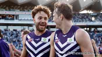 Fremantle backman Griffin Logue addresses contract speculation after blanketing Geelong star Jeremy Cameron - The West Australian