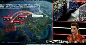 Russia, sulla tv di stato Channel One la mappa con le traiettorie dei missili nucleari: “Per Berlino ci… - Il Fatto Quotidiano