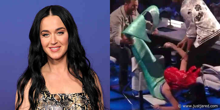 VIDEO: Katy Perry Falls Out of Chair on 'American Idol' While Dressed as Little Mermaid's Ariel