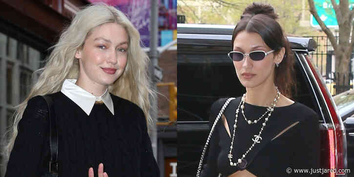 Gigi & Bella Hadid Are Greeted By Fans While Arriving For Met Gala Fittings