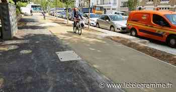 La piste cyclable en zigzag de Lorient file droit - Le Télégramme