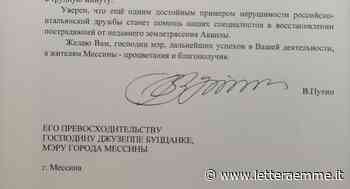 La curiosità: Messina ha una lettera autografa di Vladimir Putin del 2009 (foto) - Lettera Emme