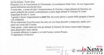 Termoli per l'Ucraina, il sindaco di Chorzow ringrazia Roberti - isnews.it