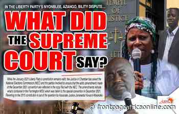 Liberia: Justice Wolokolie Instructs the Correction of 'Error' in Liberty Party Constitution - Front Page Africa