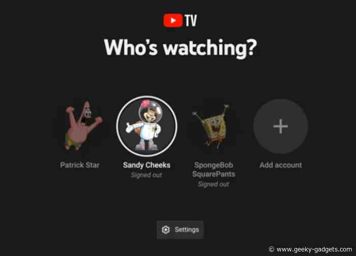 YouTube TV is getting an account switcher feature