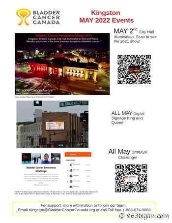 Bladder Cancer Awareness Month – Kingston City Hall Illumination - 963bigfm.com