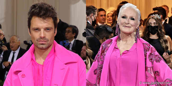Glenn Close & Sebastian Stan Go All Pink for Their Met Gala 2022 Looks