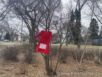 Red dresses hang in Wetaskiwin for Red Dress Day - Pipestone Flyer