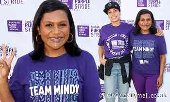 Mindy Kaling and Rosario Dawson join Alex Trebek's family at the PanCAN Purple Stride fundraiser - Daily Mail