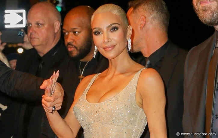 See Kim Kardashian in Her Marilyn Monroe Replica Dress While Leaving Met Gala 2022