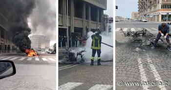 Minicar in fiamme in piazza della Repubblica a Catania, gli occupanti lasciano il mezzo in tempo - La Sicilia