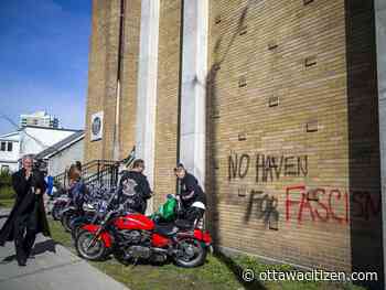 Vanier church that welcomed 'Rolling Thunder' bikers hit with graffiti - Ottawa Citizen