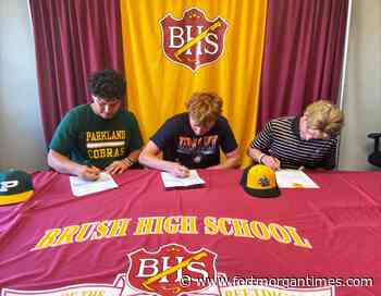 Three Brush High School baseball players sign to play at collegiate level - Fort Morgan Times