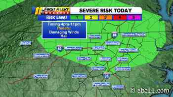 Isolated strong to severe storms possible today