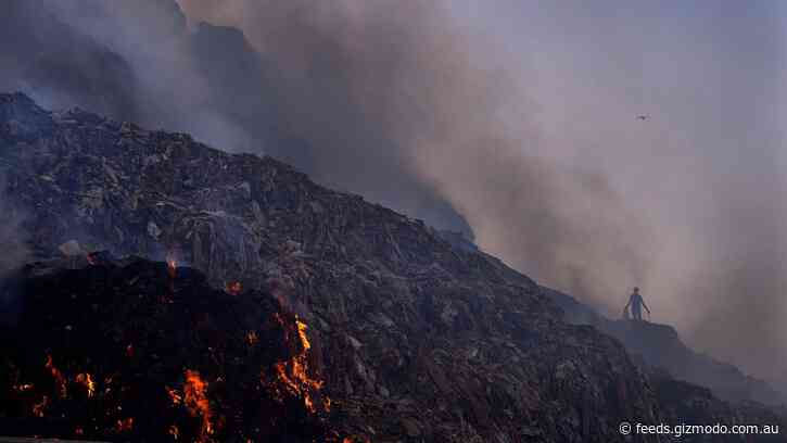 An Enormous Landfill Spontaneously Combusted in India