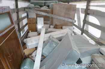 POL-LB: BAB 8 / Rutesheim: Lkw mit unzureichend gesicherter Ladung gestoppt