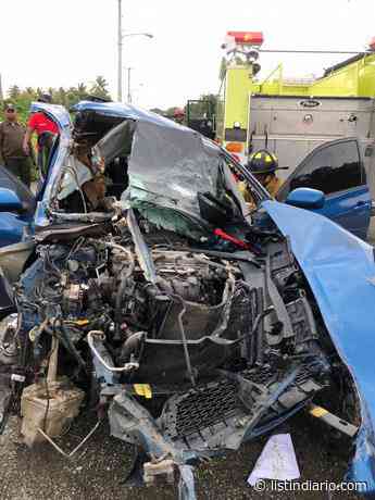Pizarrete: Hombre sobrevive a un accidente en el que su vehículo quedó convertido en chatarra - Listin Diario