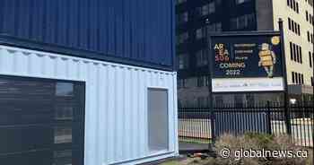 Waterfront container village in Saint John begins to take shape - Global News