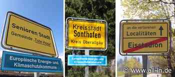Ortsschilder überklebt: Sonthofen wird zu "Senioren Stadt" - Freinacht-Streich sorgt für aufsehen - Sonthofe - all-in.de - Das Allgäu Online!